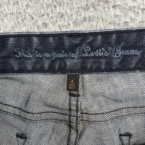 Levis 553 Jeans Womens 4 Mid Rise Bootcut Dark Wash - Picture 9 of 10